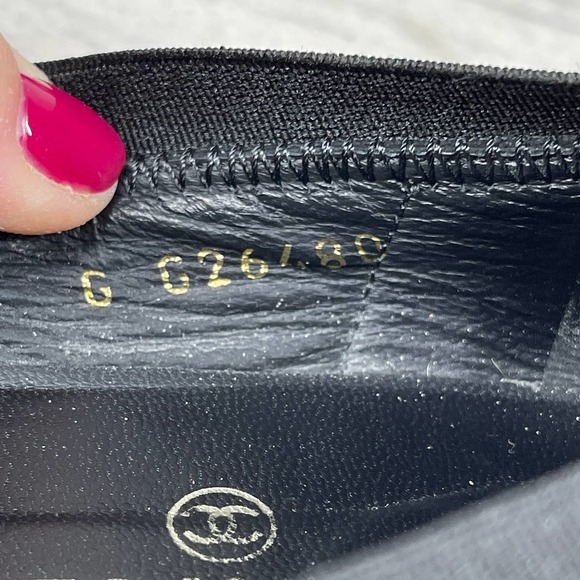 Chanel Black Leather Ruffle Slip on Almond Toe Ballet Flats Size 39 - Picture 5 of 11